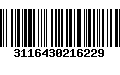 Código de Barras 3116430216229