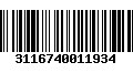 Código de Barras 3116740011934