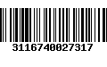 Código de Barras 3116740027317