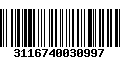 Código de Barras 3116740030997