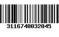 Código de Barras 3116740032045