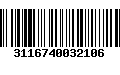 Código de Barras 3116740032106