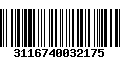 Código de Barras 3116740032175