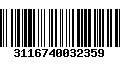 Código de Barras 3116740032359