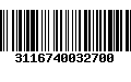 Código de Barras 3116740032700