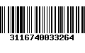 Código de Barras 3116740033264