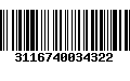 Código de Barras 3116740034322