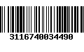 Código de Barras 3116740034490