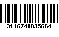 Código de Barras 3116740035664