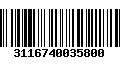 Código de Barras 3116740035800