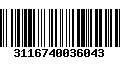 Código de Barras 3116740036043