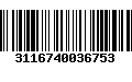 Código de Barras 3116740036753