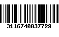 Código de Barras 3116740037729