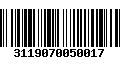 Código de Barras 3119070050017