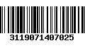 Código de Barras 3119071407025