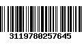 Código de Barras 3119780257645