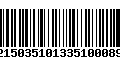 Código de Barras 3121503510133510008950