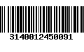 Código de Barras 3140012450091