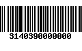 Código de Barras 3140390000000