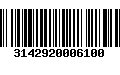 Código de Barras 3142920006100