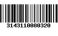 Código de Barras 3143110080320