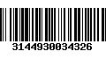 Código de Barras 3144930034326