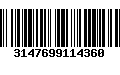 Código de Barras 3147699114360