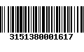 Código de Barras 3151380001617