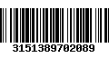 Código de Barras 3151389702089