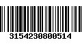 Código de Barras 3154230800514