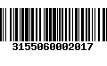 Código de Barras 3155060002017