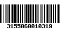 Código de Barras 3155060010319