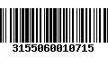 Código de Barras 3155060010715