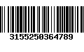 Código de Barras 3155250364789