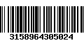 Código de Barras 3158964305024