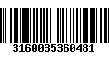 Código de Barras 3160035360481