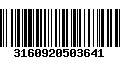 Código de Barras 3160920503641