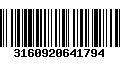 Código de Barras 3160920641794