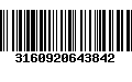 Código de Barras 3160920643842