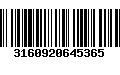 Código de Barras 3160920645365