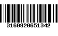 Código de Barras 3160920651342