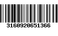 Código de Barras 3160920651366