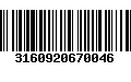 Código de Barras 3160920670046