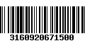 Código de Barras 3160920671500