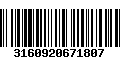 Código de Barras 3160920671807