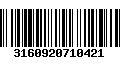 Código de Barras 3160920710421