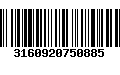 Código de Barras 3160920750885