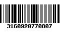 Código de Barras 3160920770807