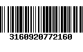 Código de Barras 3160920772160