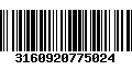 Código de Barras 3160920775024